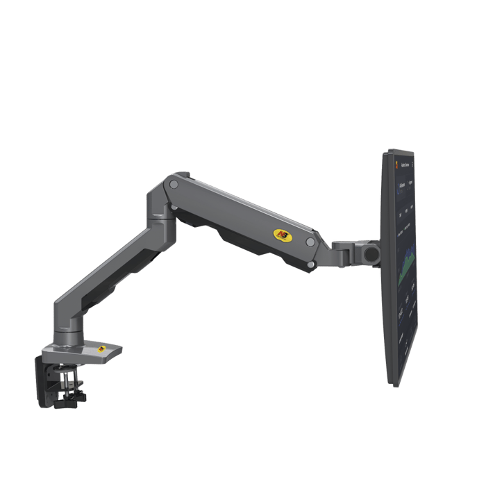 Montaje de Escritorio Articulado para Monitores de 27-45" / Soporta hasta 15 kg / Vesa 75 x 75 / 100 x 100 / Acero / Giro: 360°