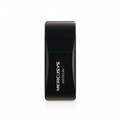 *Adadptador Mini USB 2.0 MERCUSYS MW300UM, Negro, 300 Mbit/s (copia)