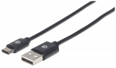 *Cable USB C MANHATTAN 354929, USB A-C 2.0, 2 m, Negro